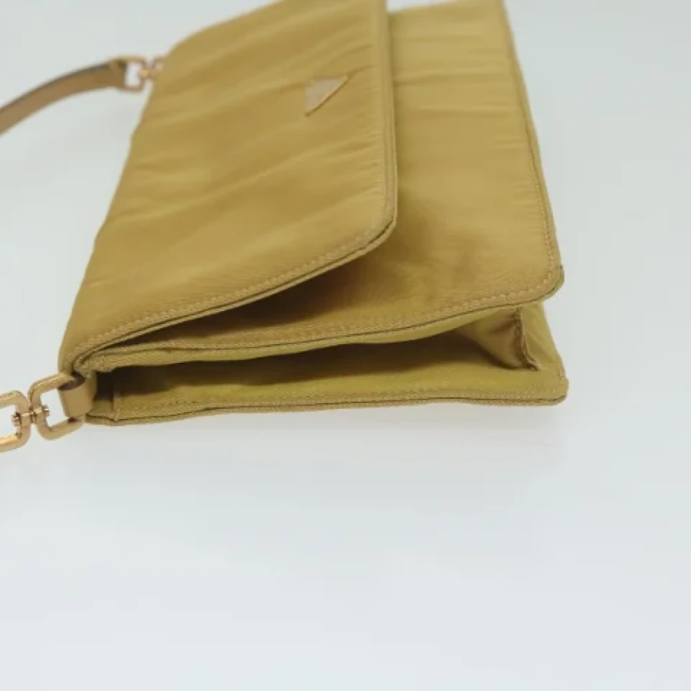 Prada Vintage Pre-owned Nylon pouches Yellow Dames