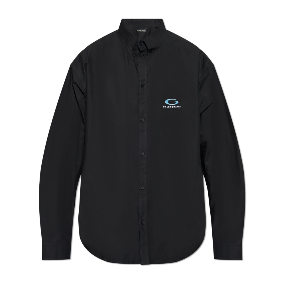 Balenciaga Oversized Shirt Black Heren