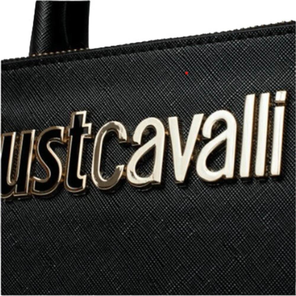 Just Cavalli Zwarte Dameshandtas Rechthoekige Vorm Black Dames