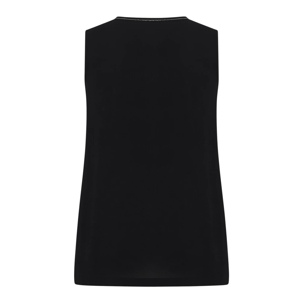 Fabiana Filippi Zwarte Top Elegante Stijl Black Dames