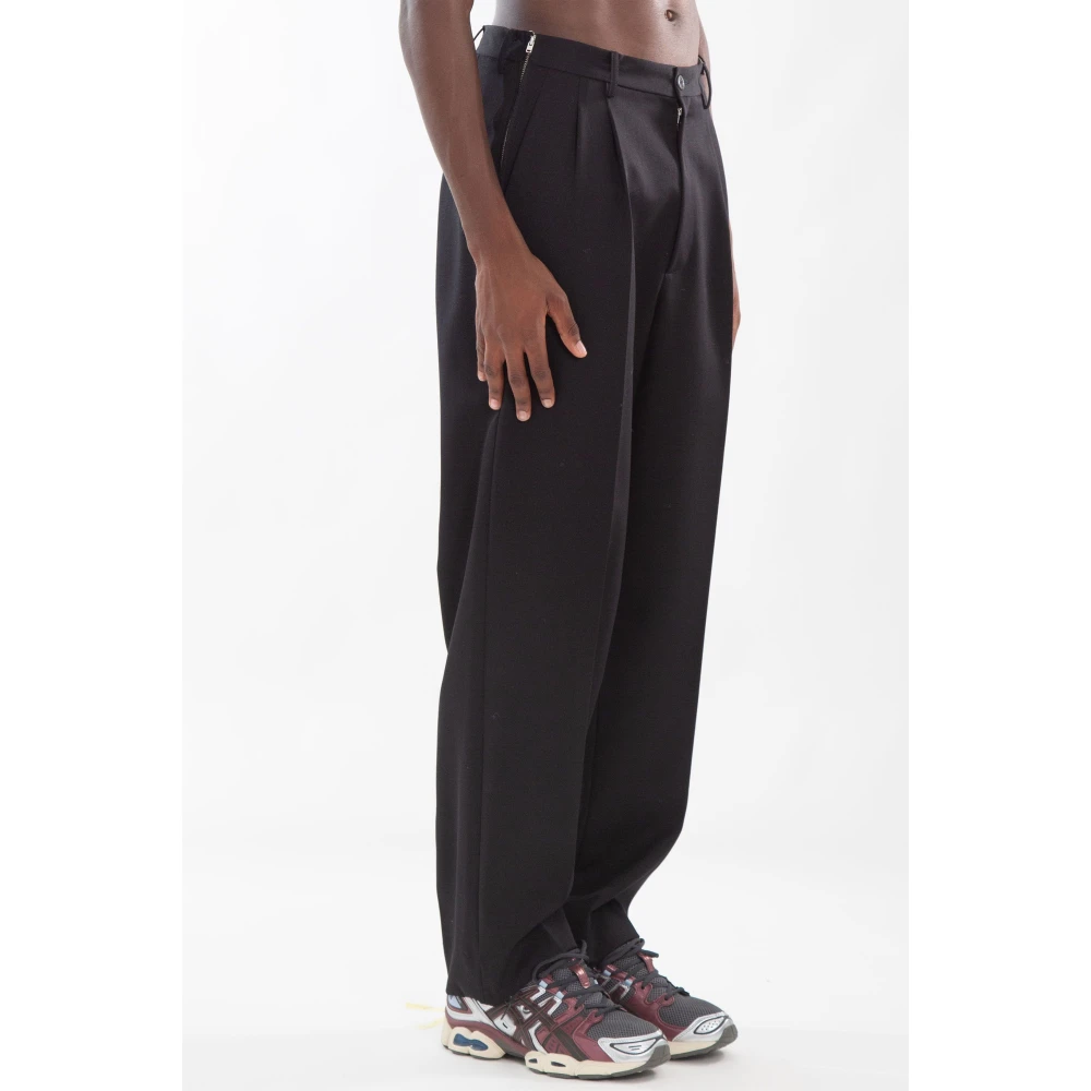Magliano Geplooide Broek met Zijrits Black Heren