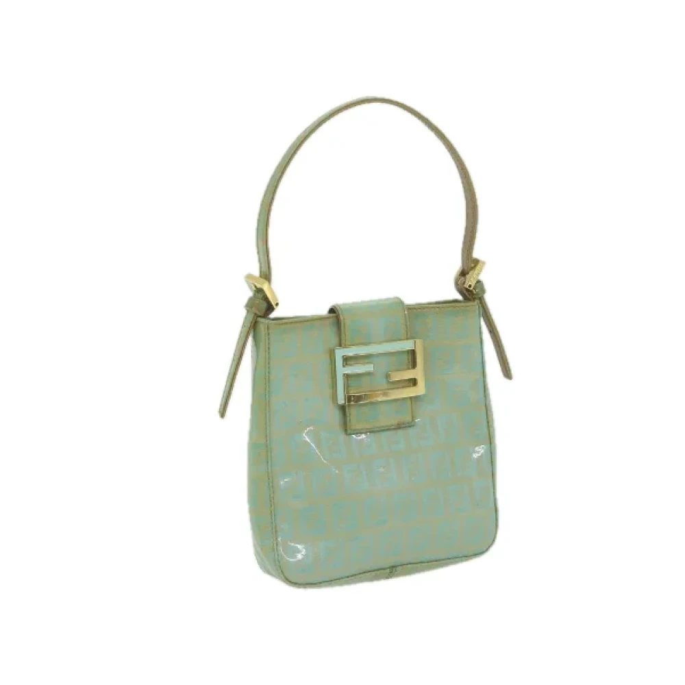Fendi Vintage Pre-owned Cotton handbags Blue Dames