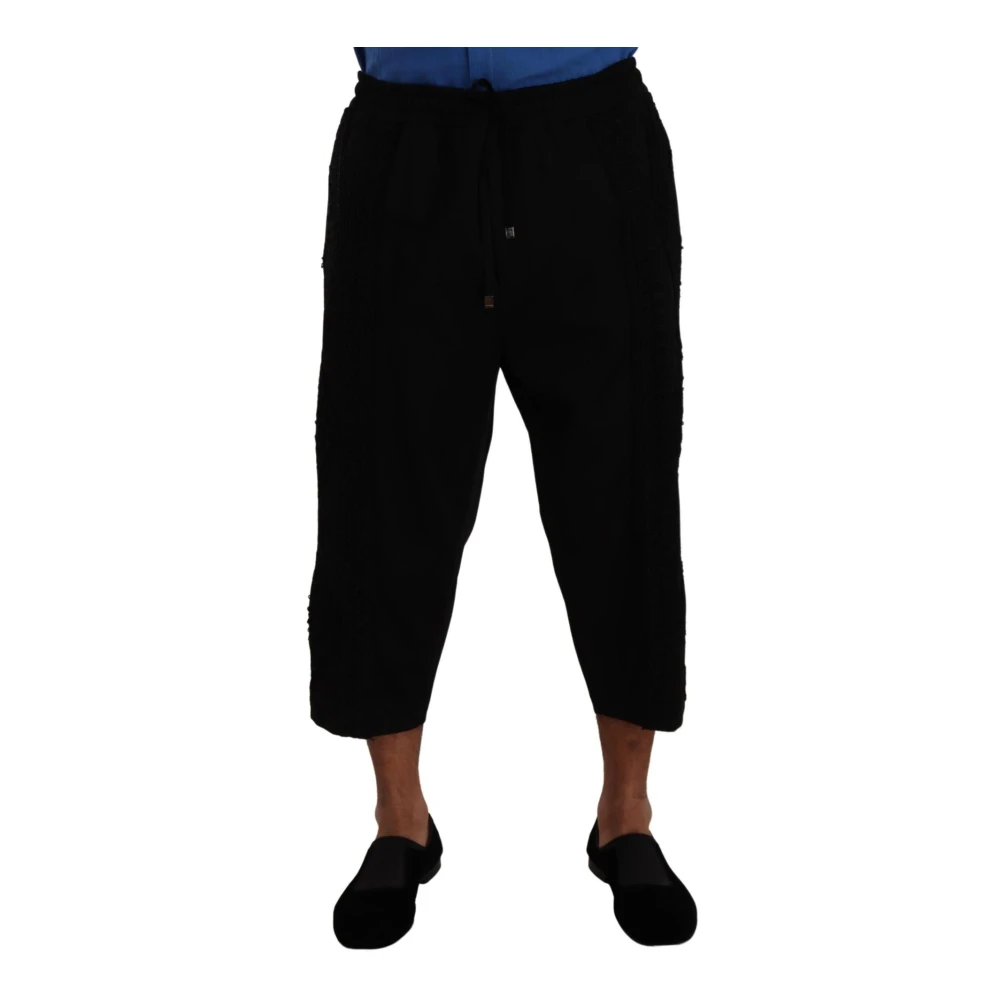 Dolce & Gabbana Black Cotton Torero Sweatpants Shorts Pants - IT52 | XL - Image 2