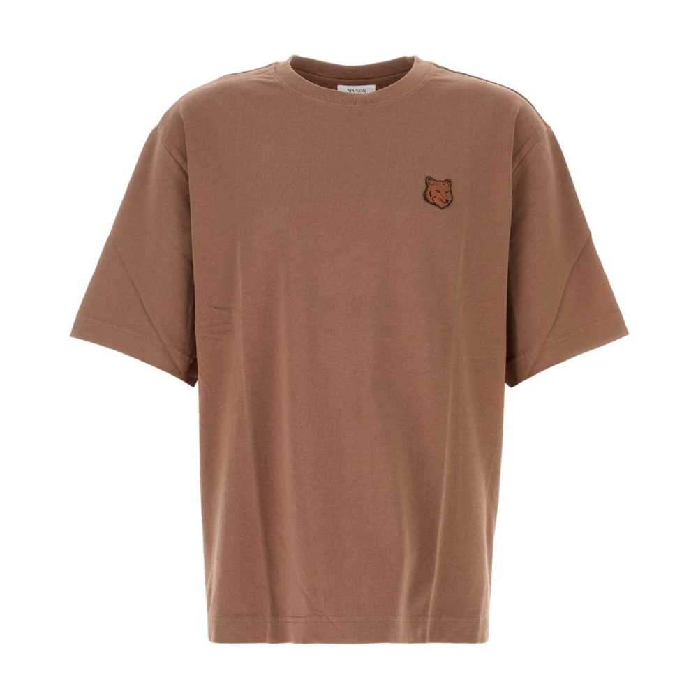 Maison Kitsuné Brun Bomull Oversize T-shirt Brown, Herr