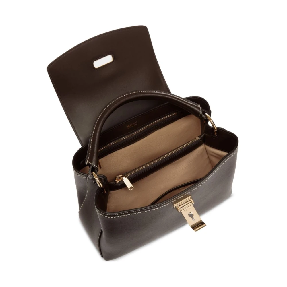 Bally Koffiebruine Top Handvat Schoudertas Brown Dames