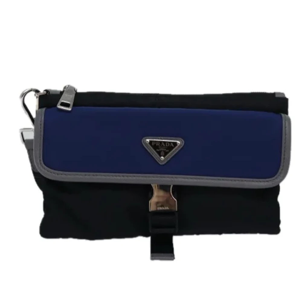 Prada Vintage Pre-owned Fabric clutches Black Dames