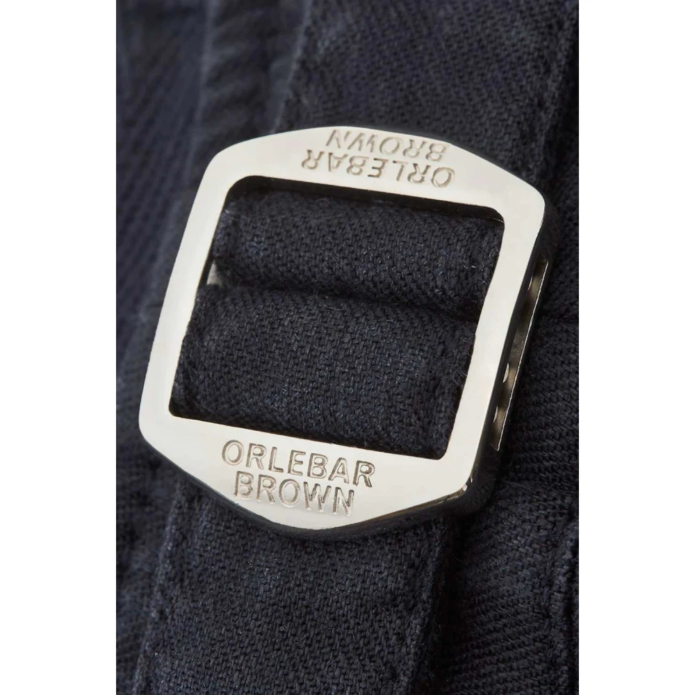 Orlebar Brown Katoenen keper nachtblauwe broek Blue Heren