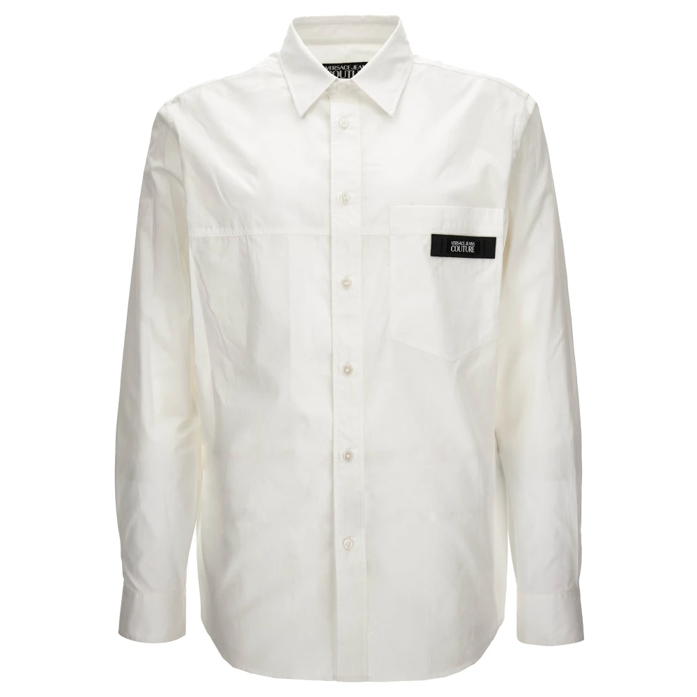 Versace Jeans Couture Stijlvolle Overhemden Collectie White Heren