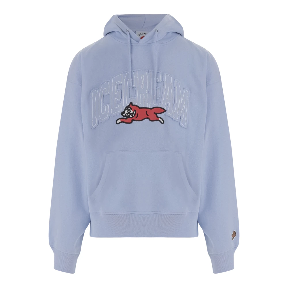 Icecream Blue Cotton Hoodie With Ice Cream Print - Male - Hoodies - M - Sweatshirts & Hoodies