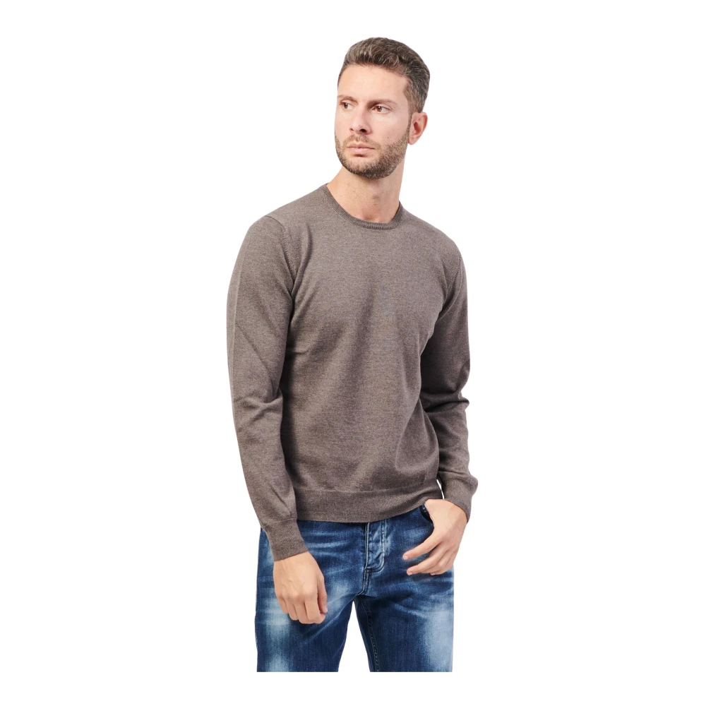 Gran Sasso Bruine Alpaca Cashmere Trui Brown Heren