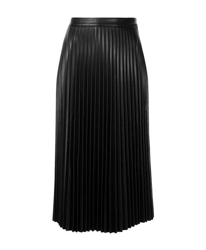 jupe-plissee-noire-en-similicuir