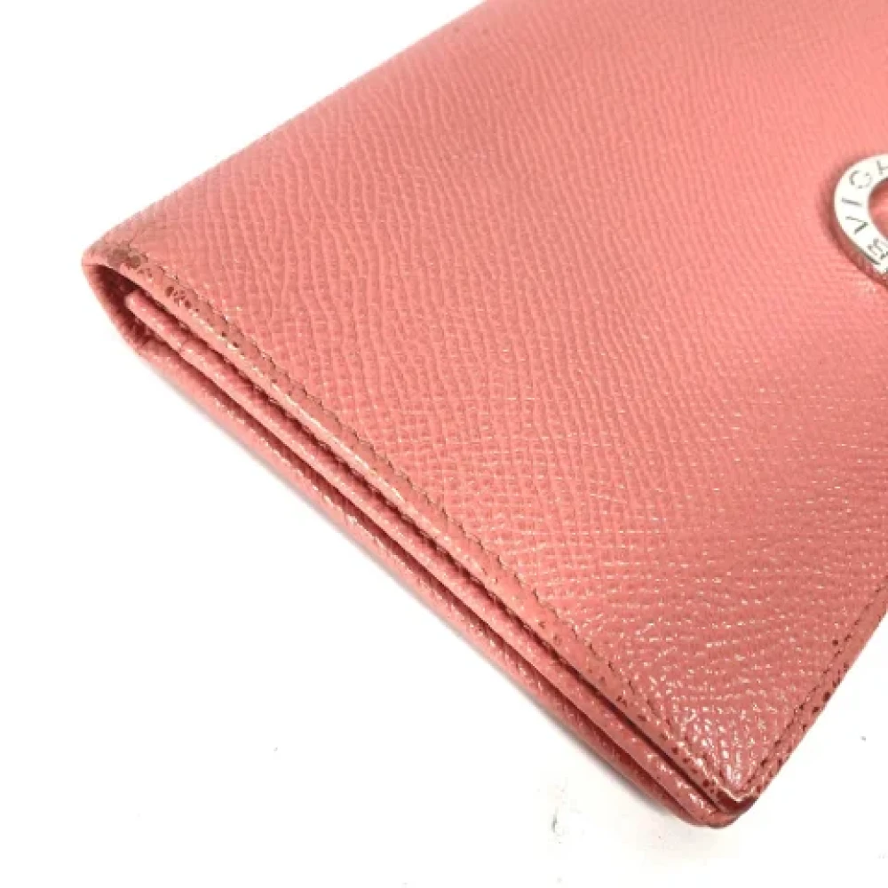 Bvlgari Vintage Pre-owned Leather wallets Pink Dames