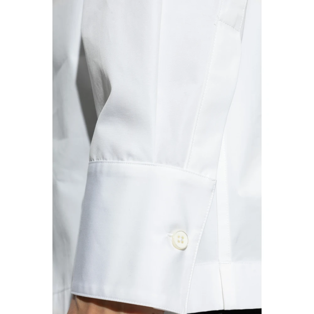 Jil Sander Katoenen overhemd met verborgen knoopsluiting White Heren