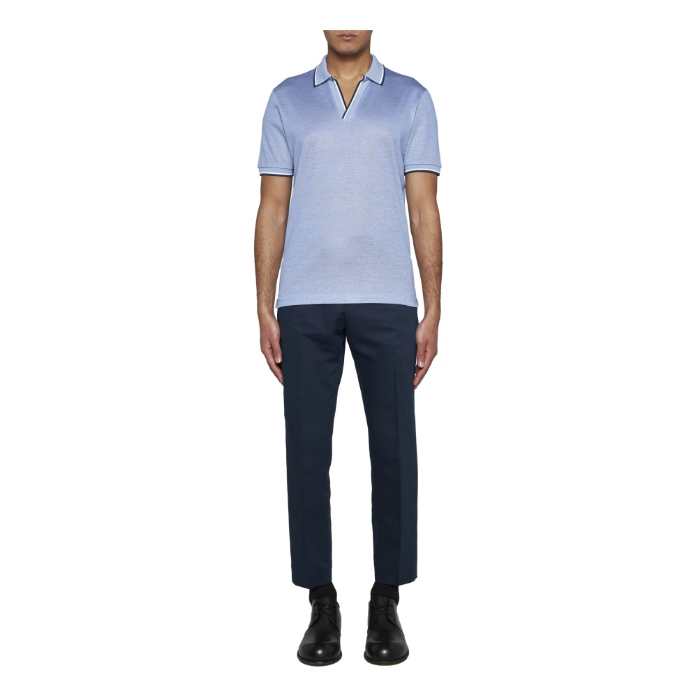 D4.0 Lichtblauwe T-shirts en Polos Blue Heren