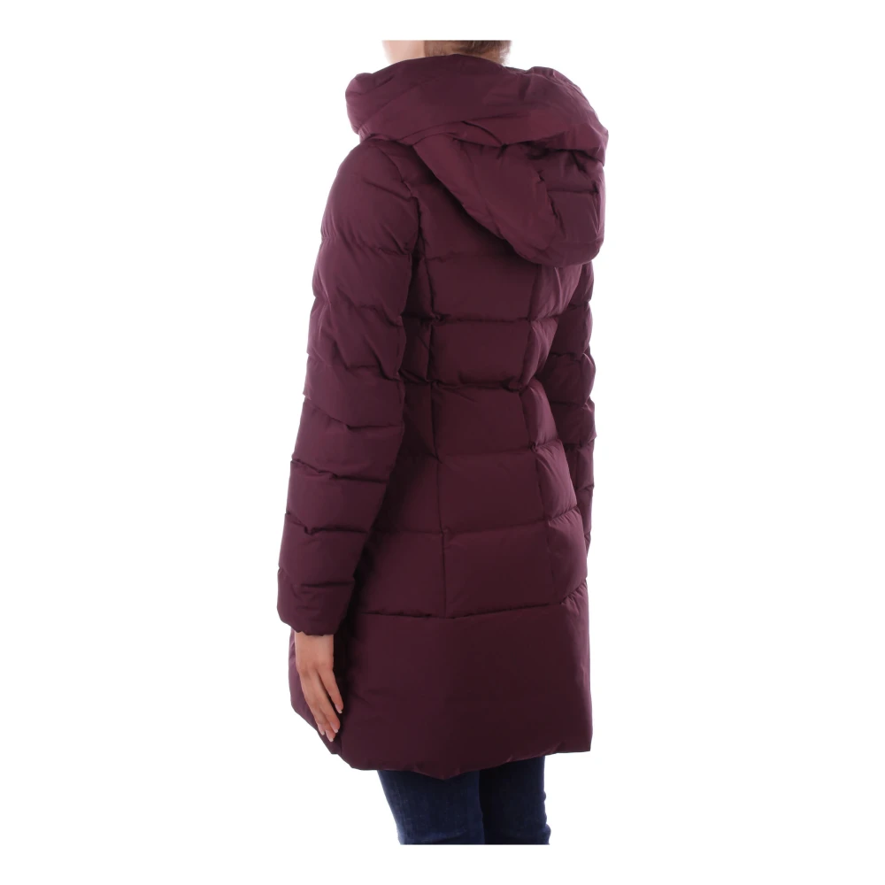 Woolrich Gewatteerde jas met capuchon en ritssluiting Purple Dames