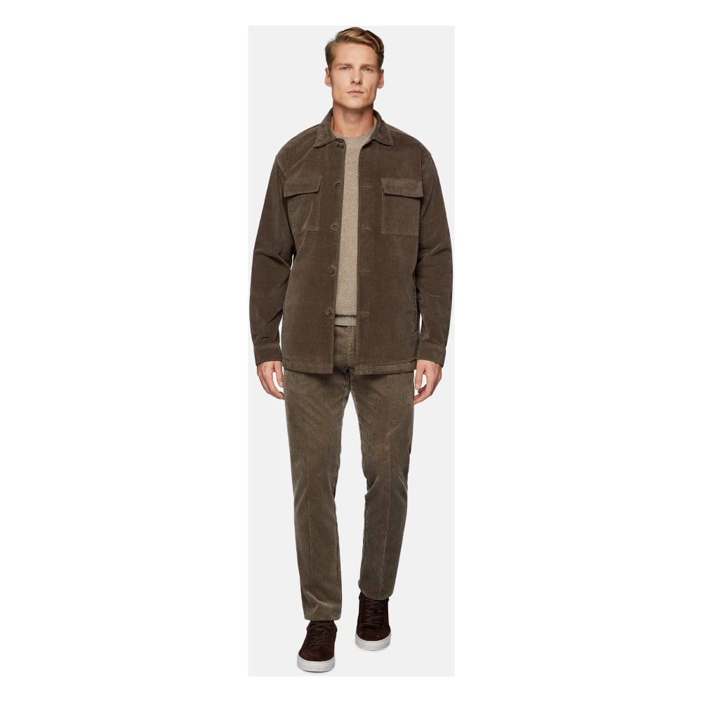 Boggi Milano Moleskine Shirt Jacket Beige Heren