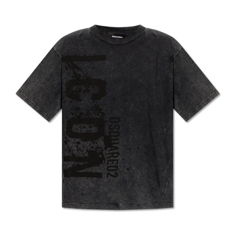 Dsquared2 T-shirt met logo Gray Heren