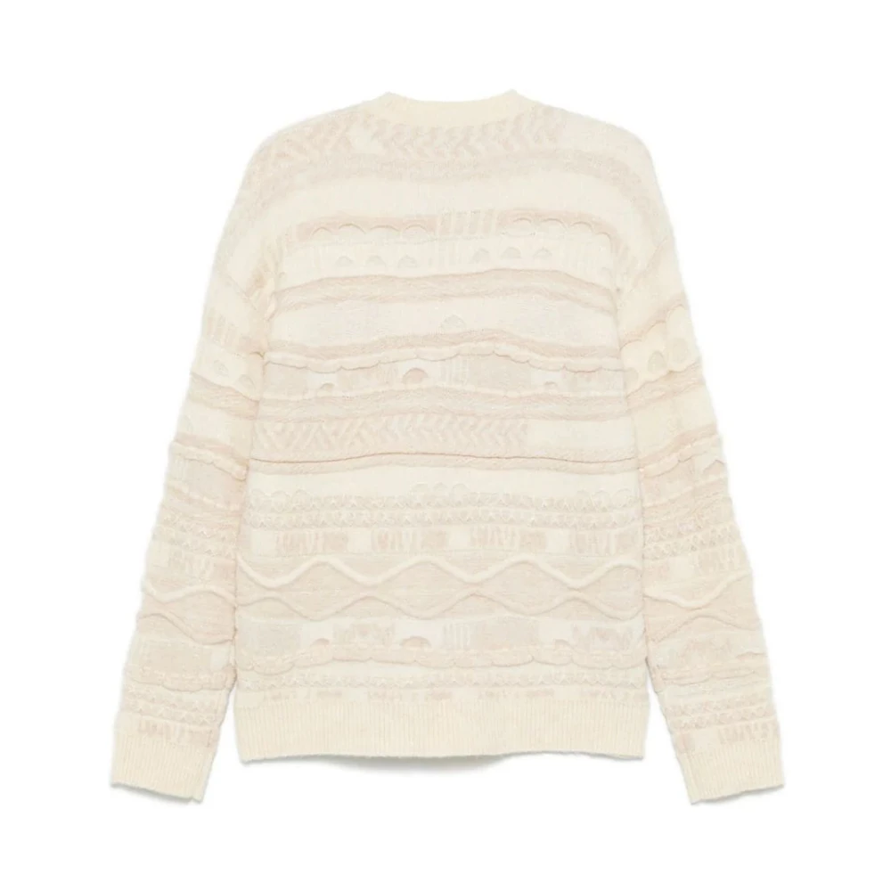 Laneus Men's White Round-Neck Knitwear, L, Stylish Jumpers Collection