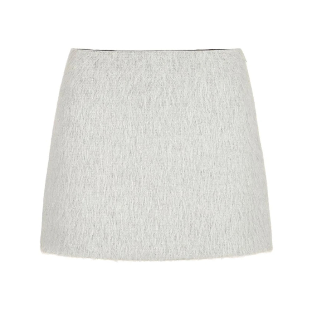 Iceberg Velours Mini Rok met Zijopening Gray Dames