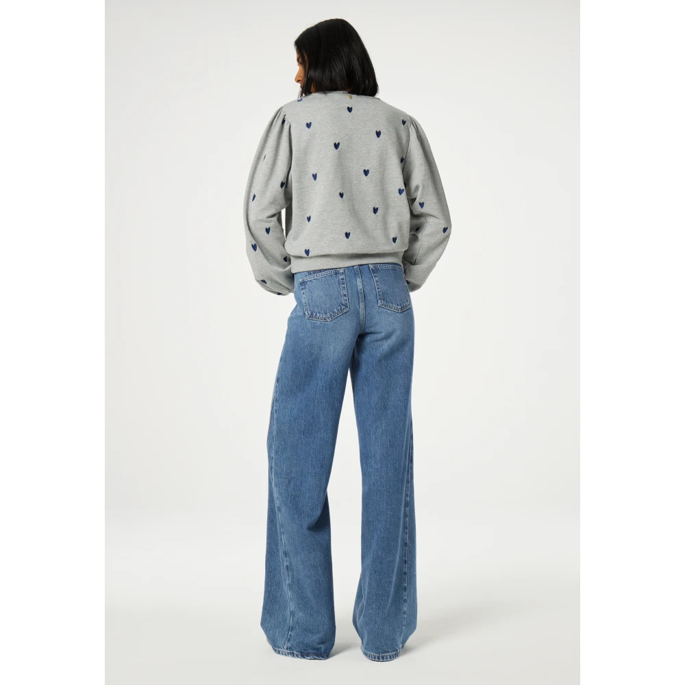 Fabienne Chapot Hart Geborduurde Trui Gray Dames
