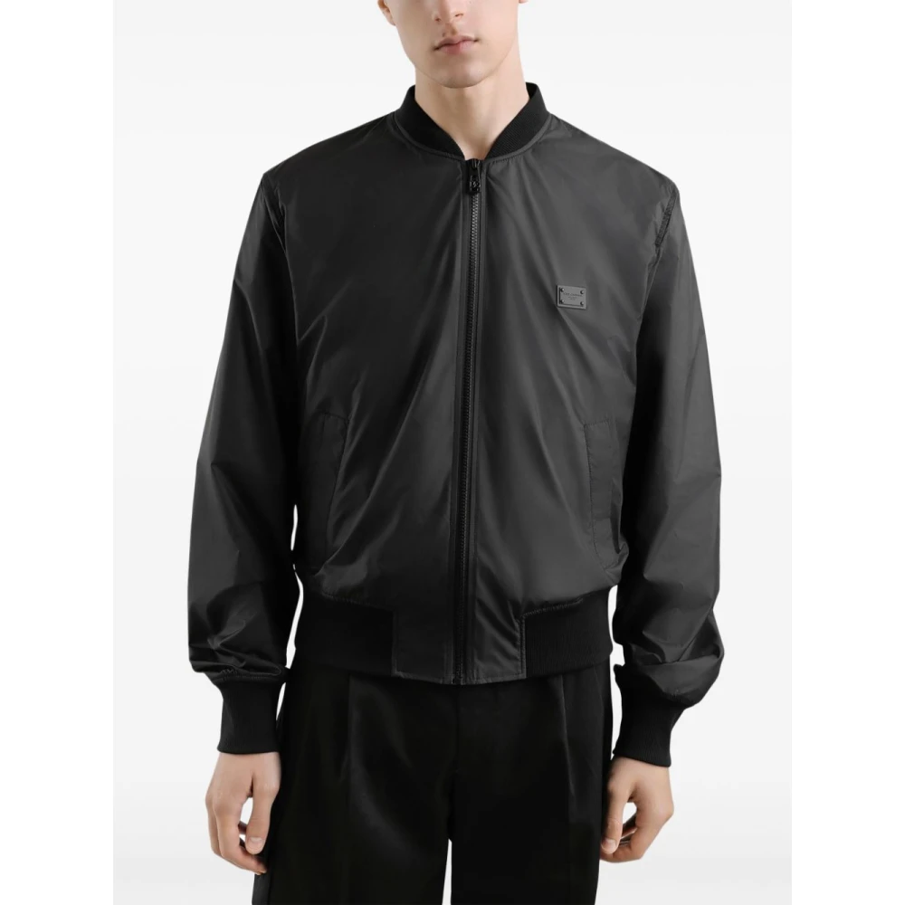 Dolce & Gabbana Zwarte jas Buitenkleding Stijl Ss25 Black Heren