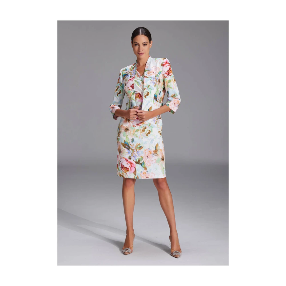 Swing Aansluitende jas van lichtgewicht scuba Multicolor Dames