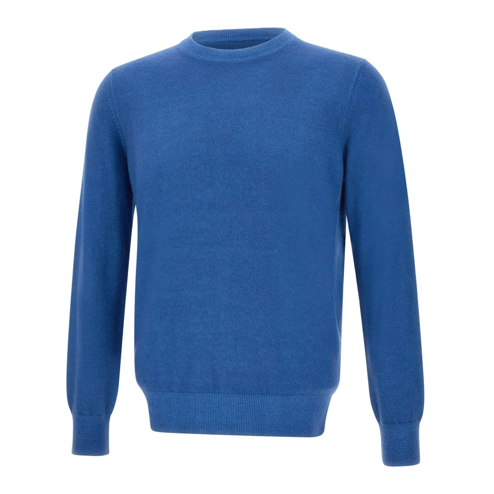 Kangra Kasjmier Crew Neck Trui Blauw Blue Heren