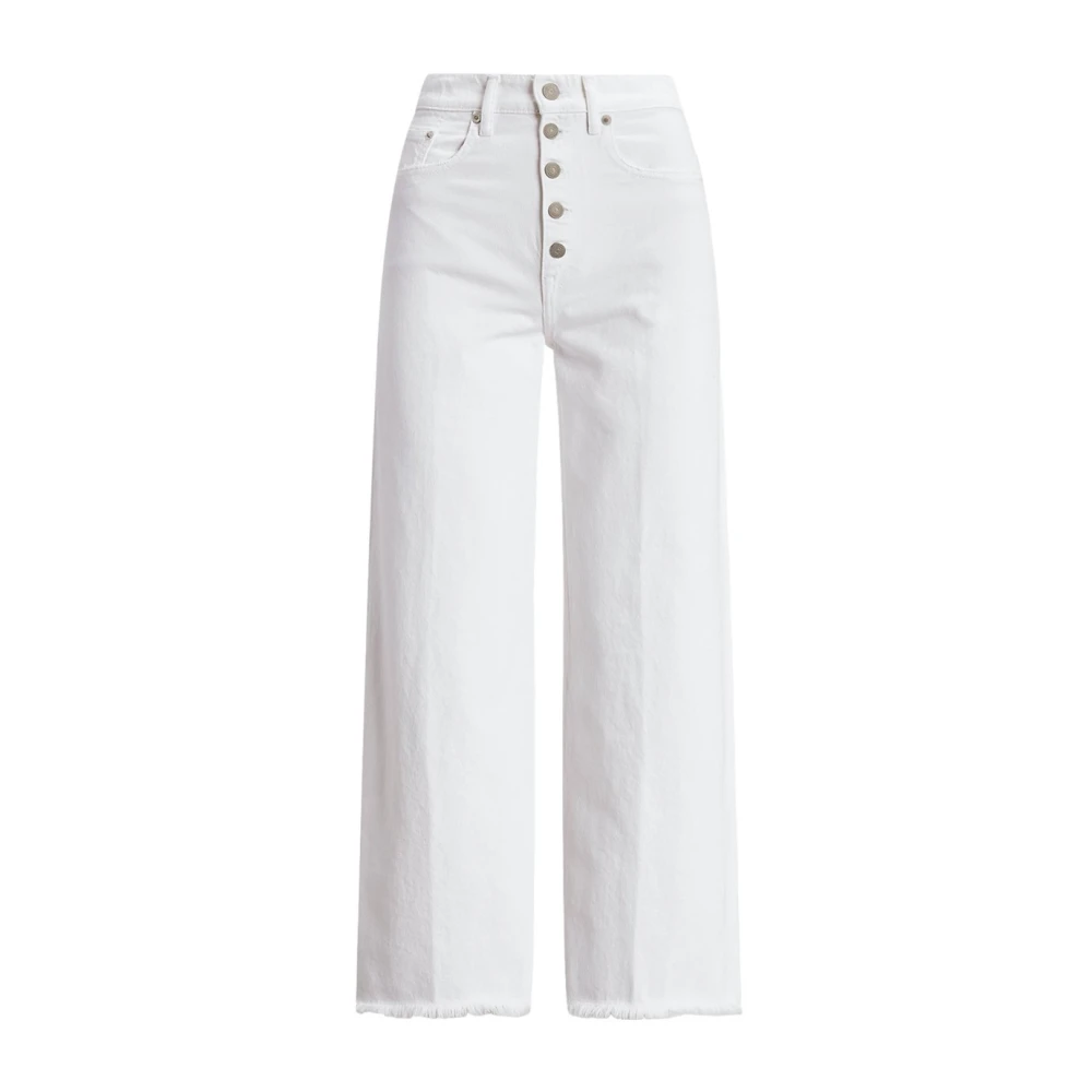 Ralph Lauren Bred Crop Standard Skjorta Nieves Wash White, Dam
