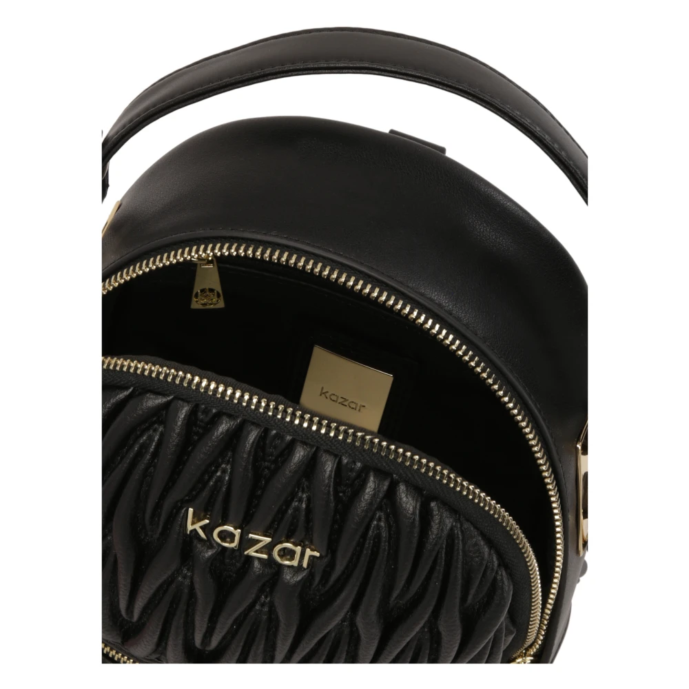 Kazar Elegante 2-in-1 zachte leren rugzak Black Dames