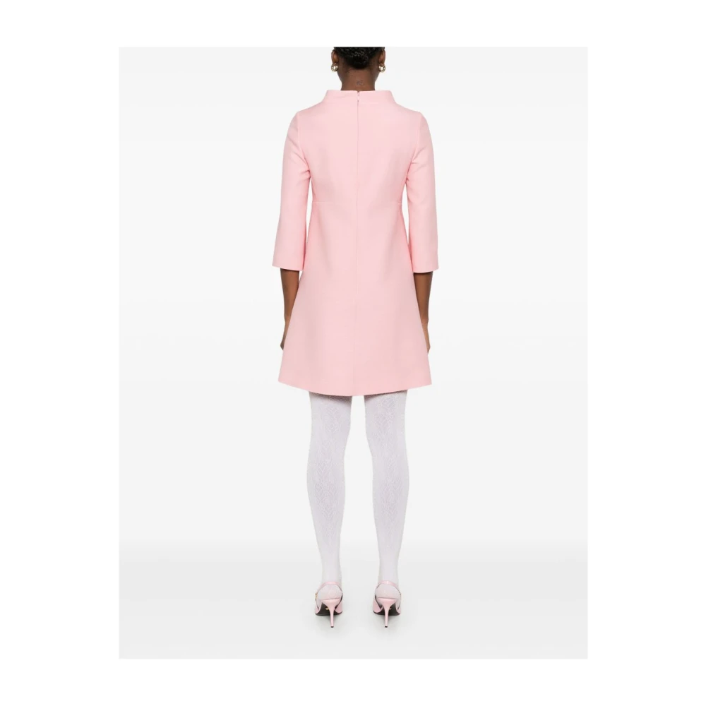 Valentino Roze Jurk met Knoopdetail Pink Dames