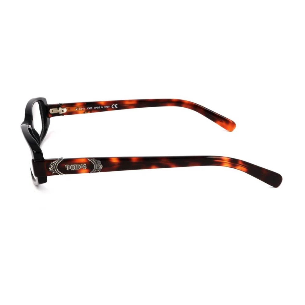 TOD'S Zwarte Acetaatframe Bril met Wijzerplaat Black Dames