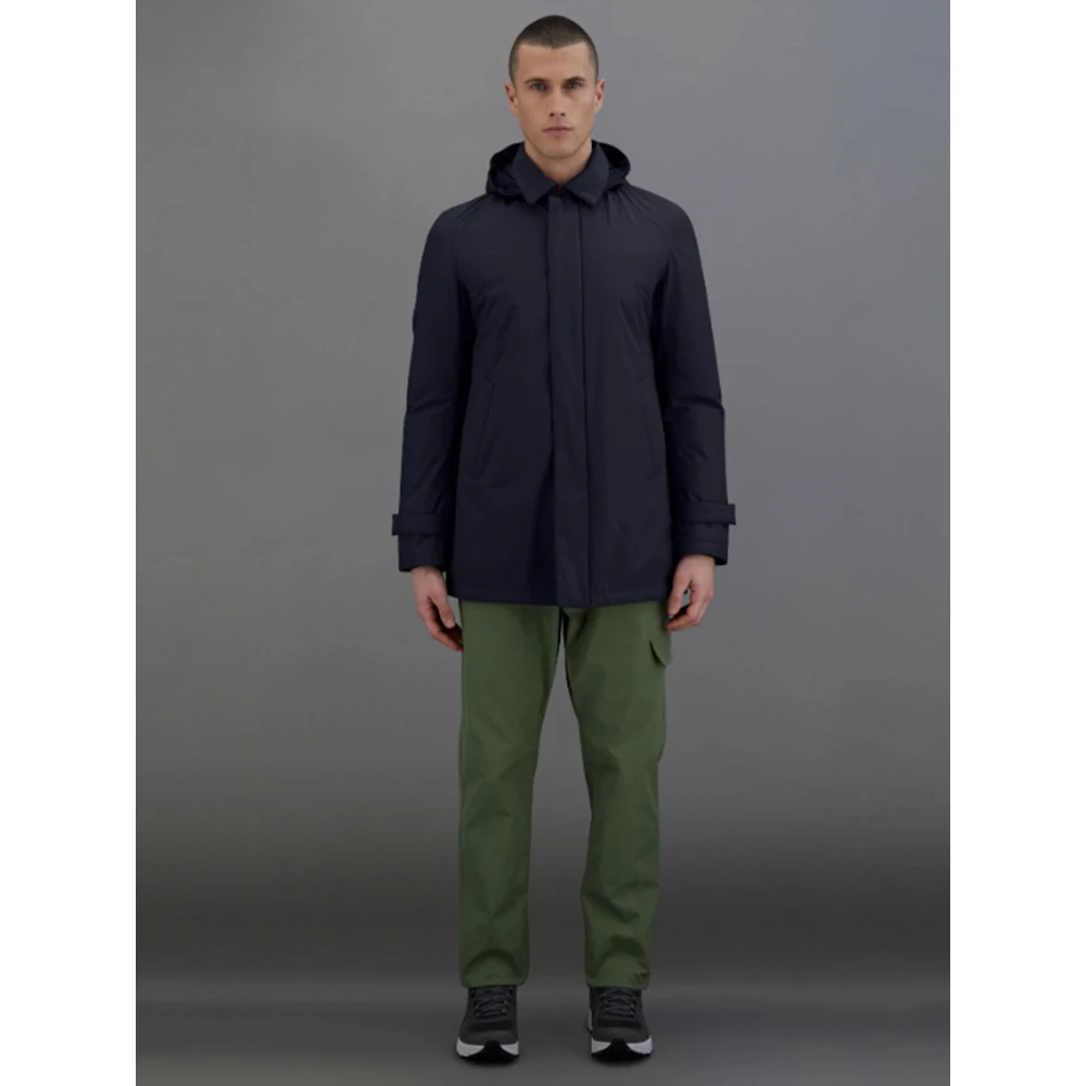 Herno Laminar GoreTex Carcoat in Blauw Blue Heren