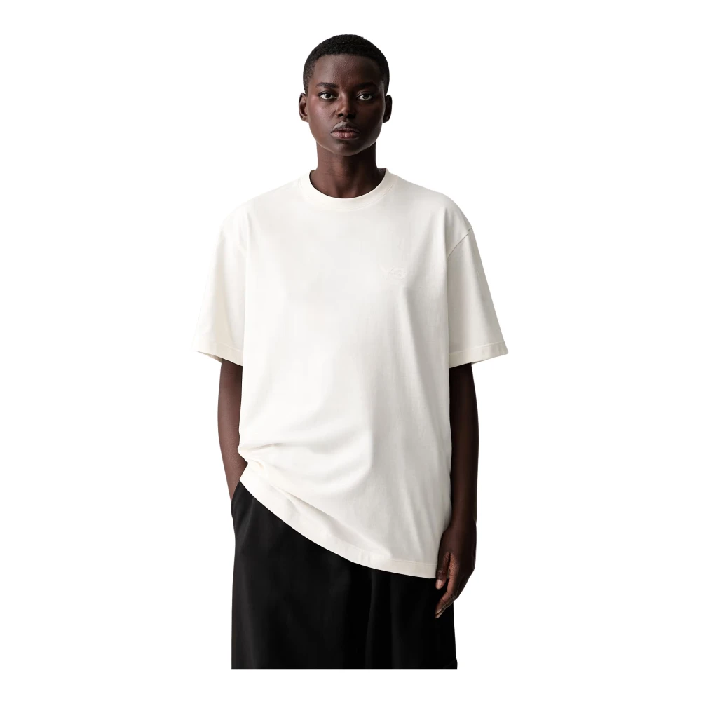 Y-3 Uomo T-Shirt Kq9782 Cwhite Panna - Immagine 3