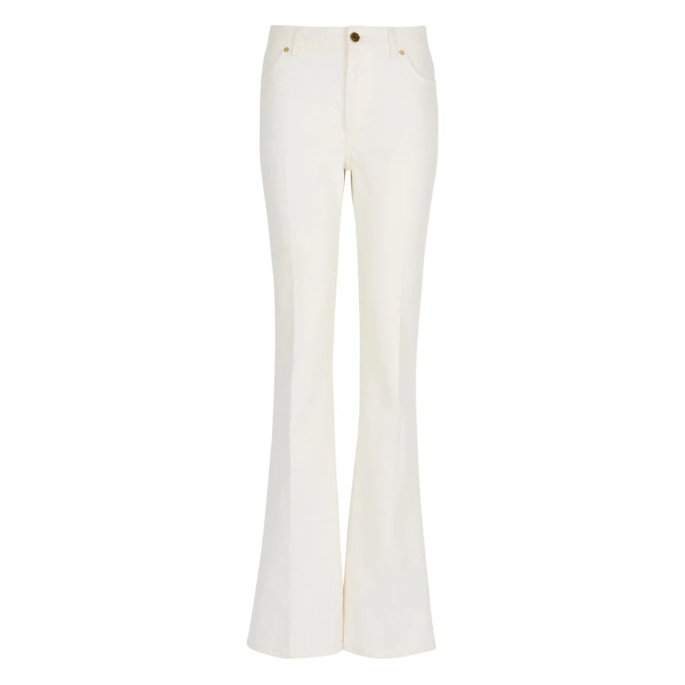 Balmain White Straight-Leg Denim Jeans - Female - Flare Jeans - M - Jeans