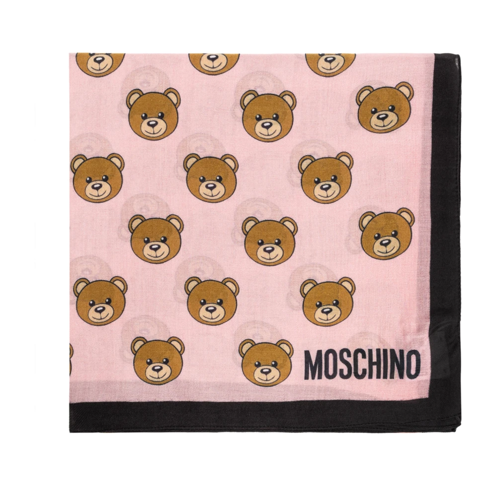 Moschino Sjaal met teddyberenmotief Pink Unisex