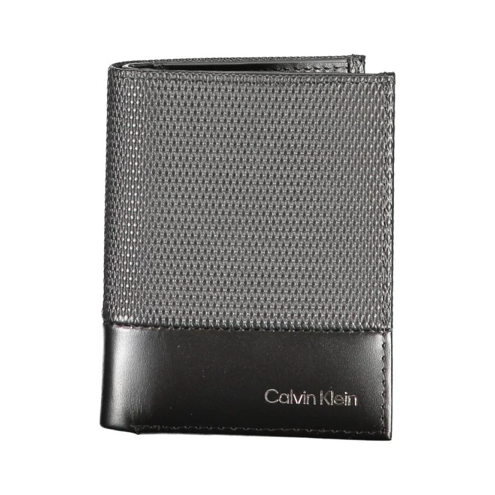 Calvin Klein Zwarte Leren Portemonnee met RFID-blokkering Black Heren