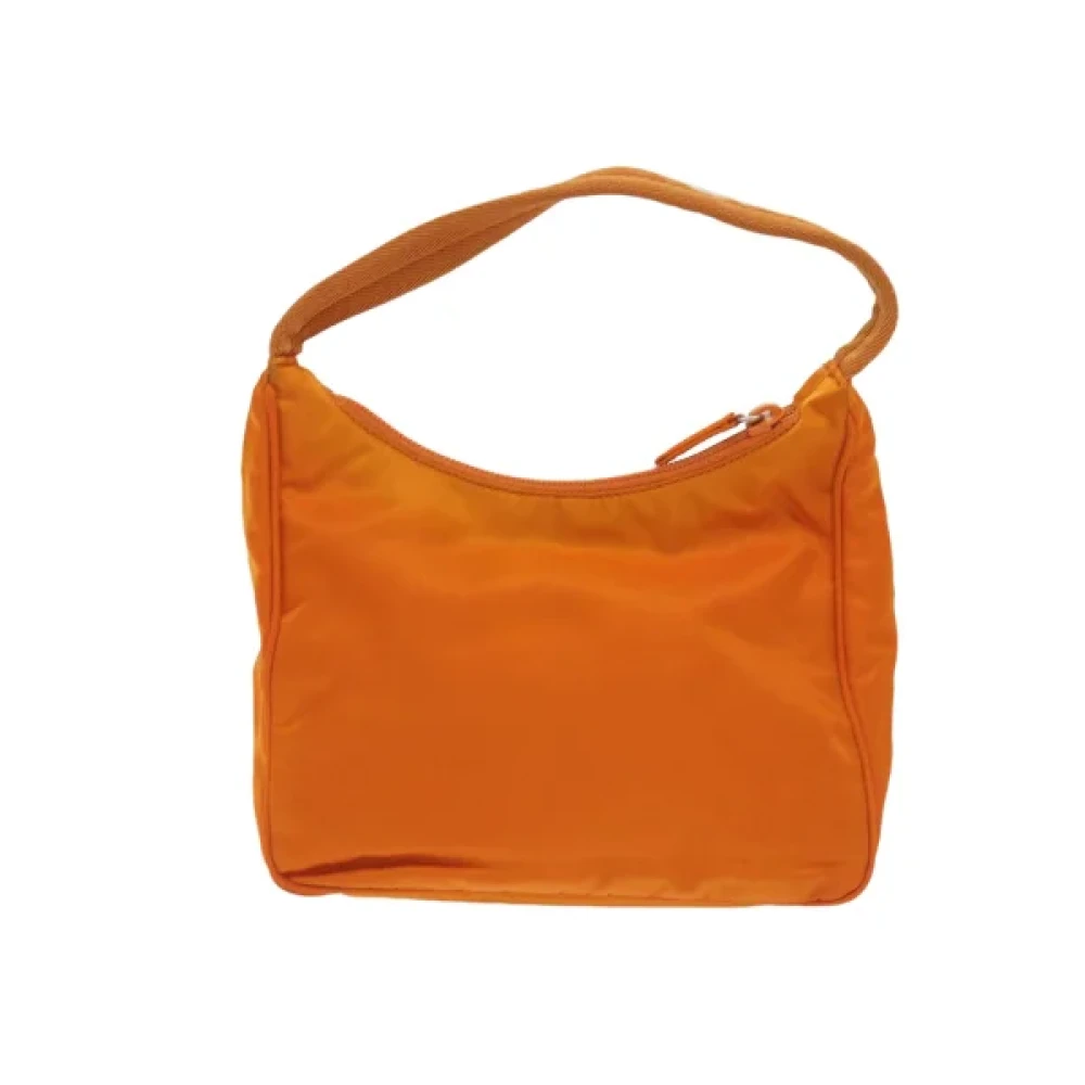 Prada Vintage Pre-owned Nylon handbags Orange Dames
