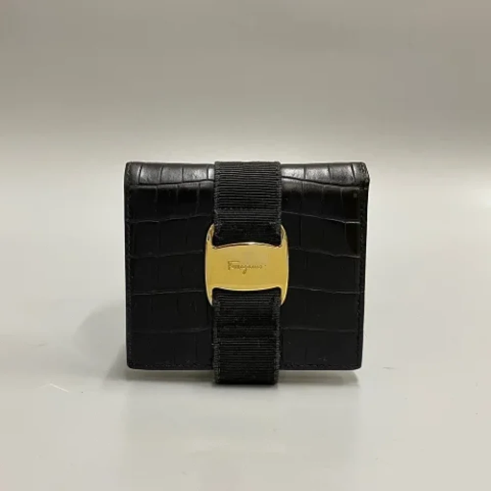 Salvatore Ferragamo Pre-owned Leather wallets Black Dames