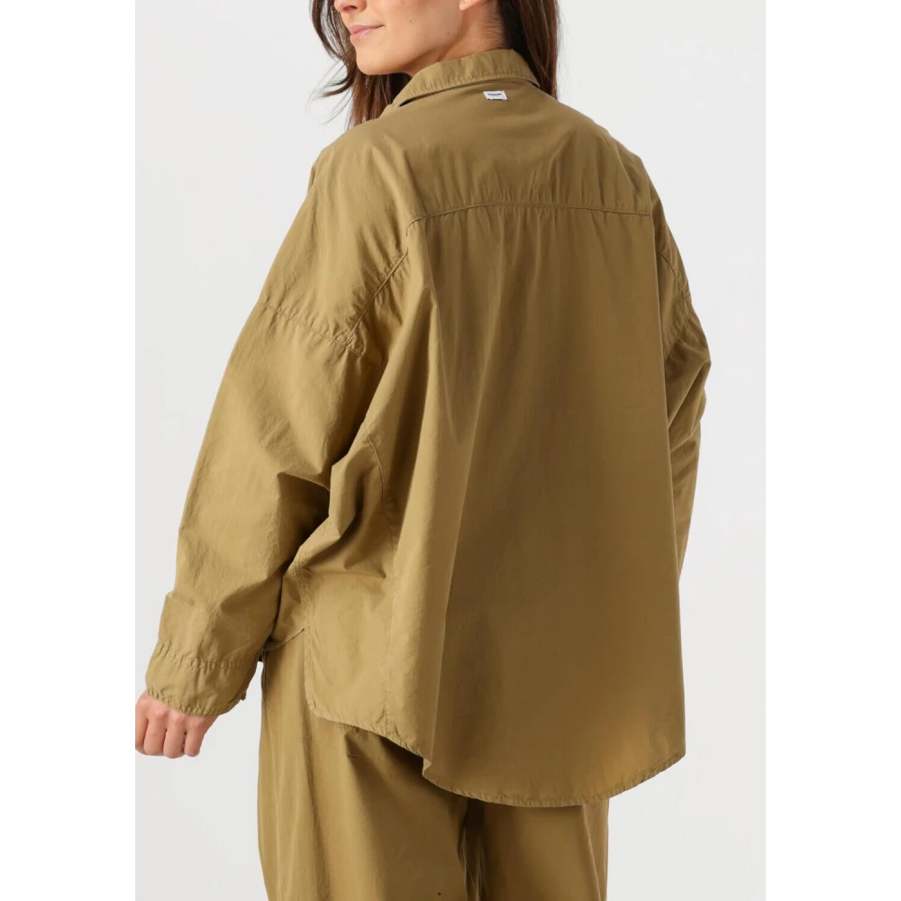 Penn&Ink N.Y Groene Blouse voor Stijlvolle Vrouwen Brown Dames