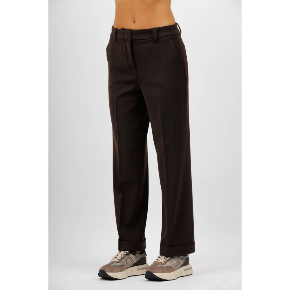 Via Masini 80 Stretch gabardine broek Brown Dames