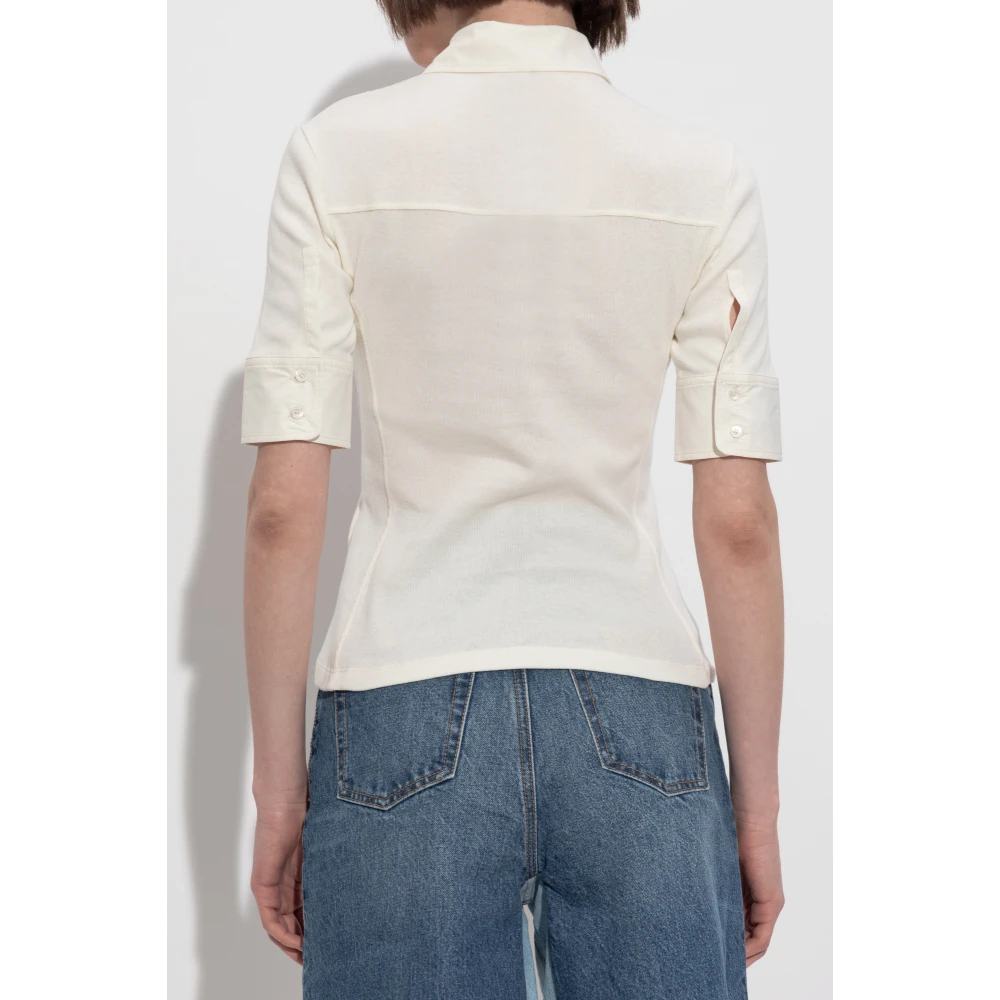 Chloé Katoenen poloshirt met zakken Beige Dames