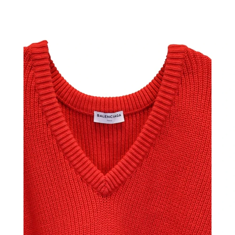 Balenciaga Vintage Pre-owned Cotton tops Red Dames