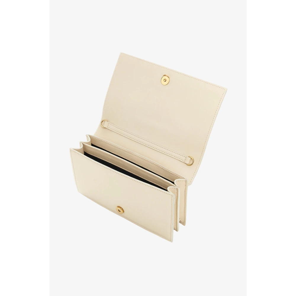 Roberto Cavalli Monogram Mirror Snake Leren Schoudertas Beige Dames