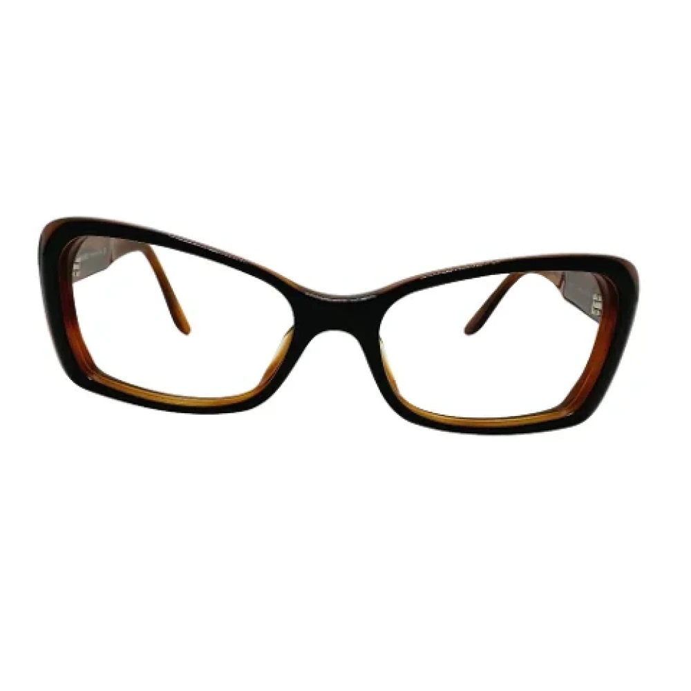 Chanel Vintage Pre-owned Plastic sunglasses Brown Dames
