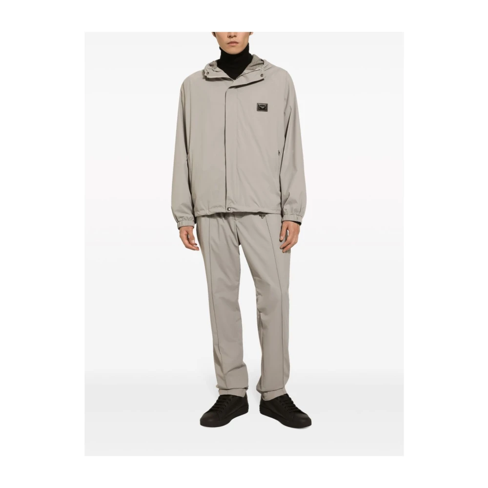 Dolce & Gabbana Grijze Broek met Elastische Tailleband Gray Heren