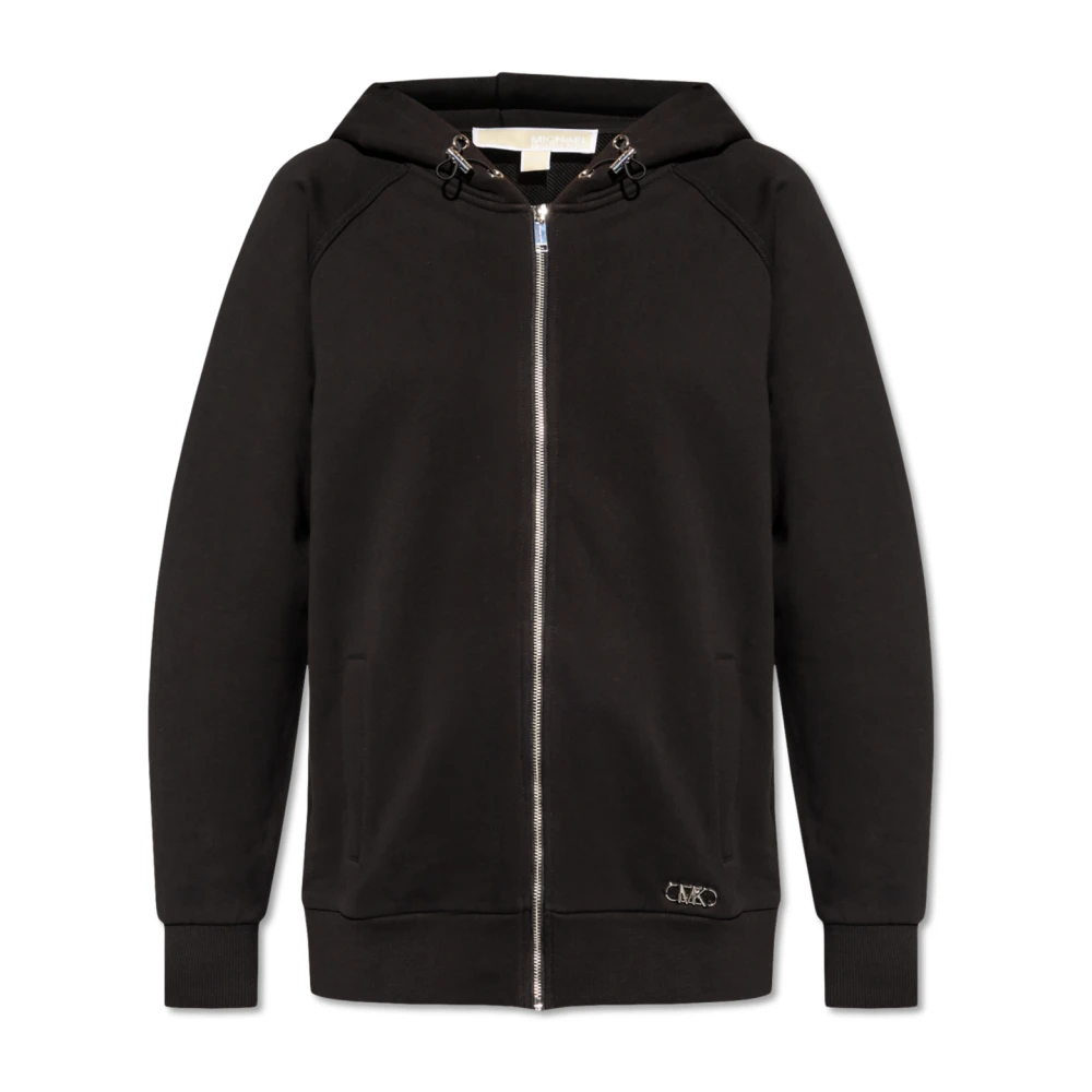 Michael Kors Zwarte Zip-Up Hoodie Sweater Black Dames