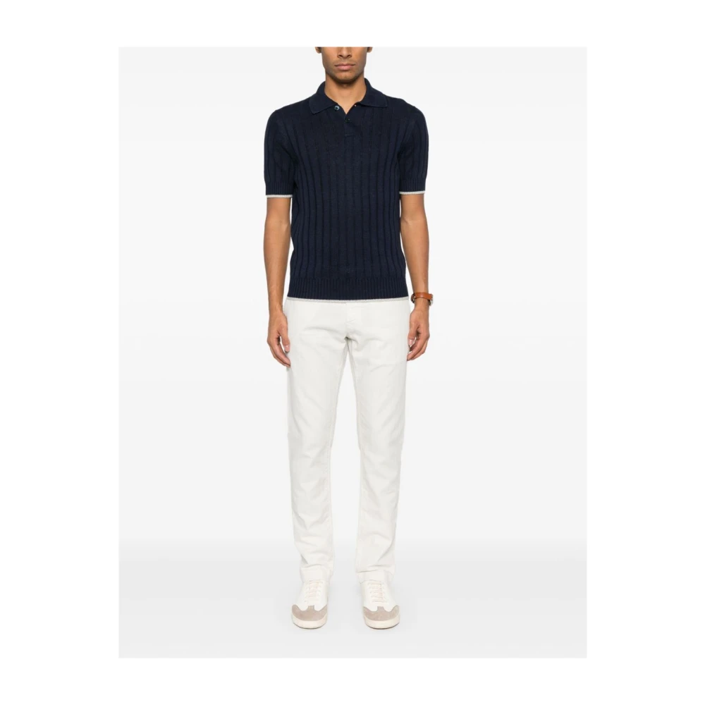 BRUNELLO CUCINELLI Stijlvolle T-shirts en Polos Blue Heren