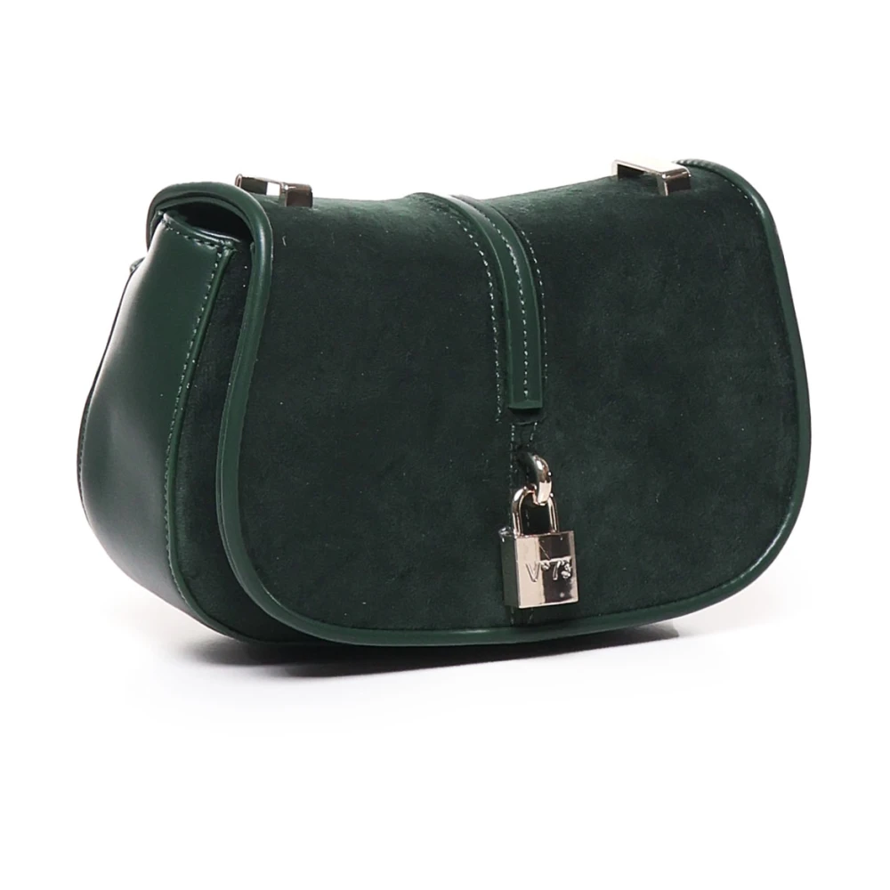 V73 Groene Ecolederen Schoudertas met Hangslot Green Dames