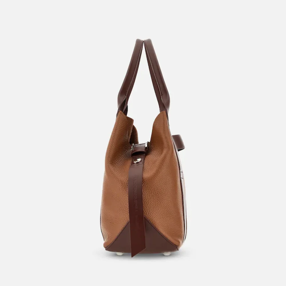 Hogan Bruine Leren Tote Tas Brown Dames