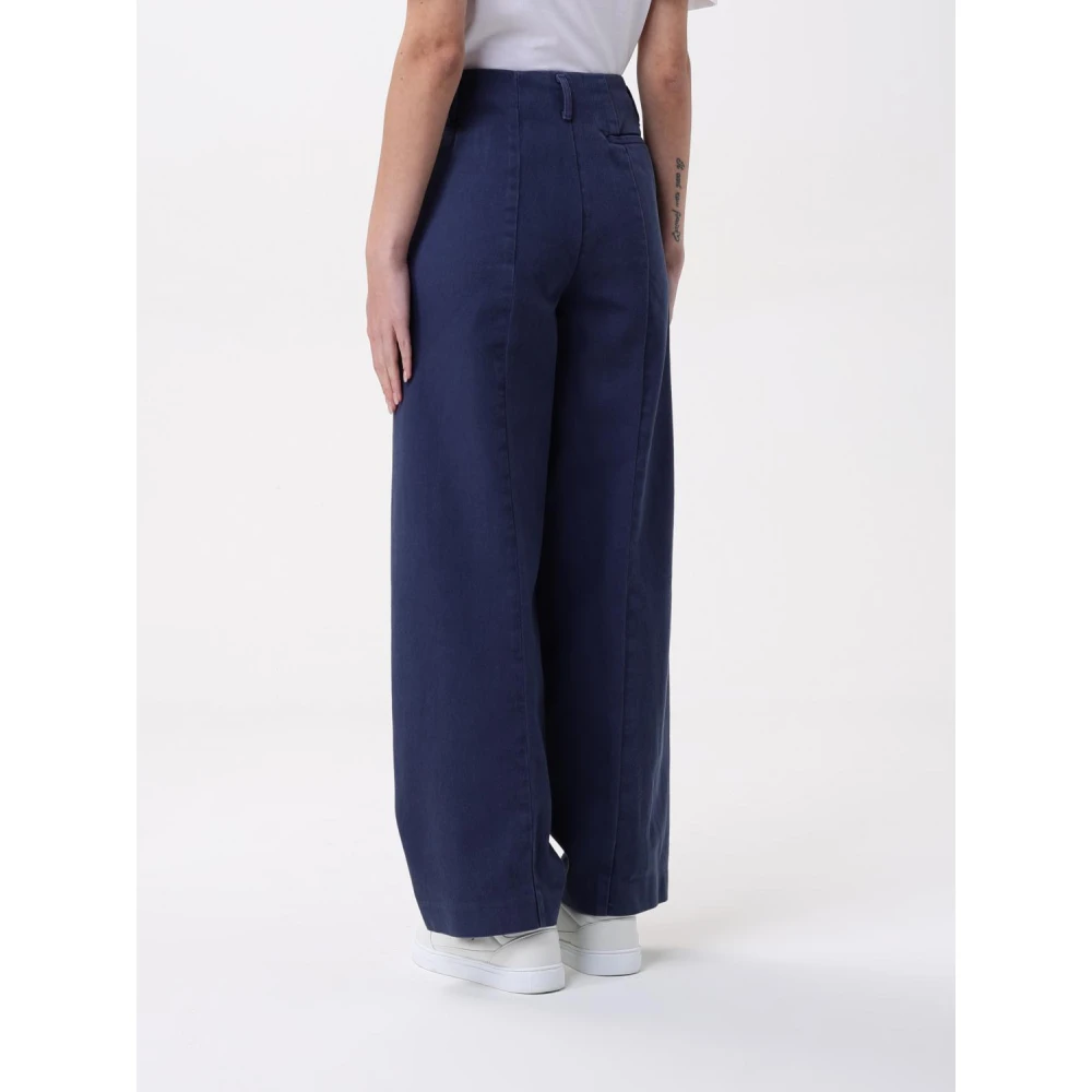 Emporio Armani Blauwe Stijlvolle Broek Blue Dames